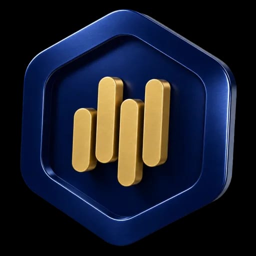 MultiBank Group hexagon emblem with gold bars